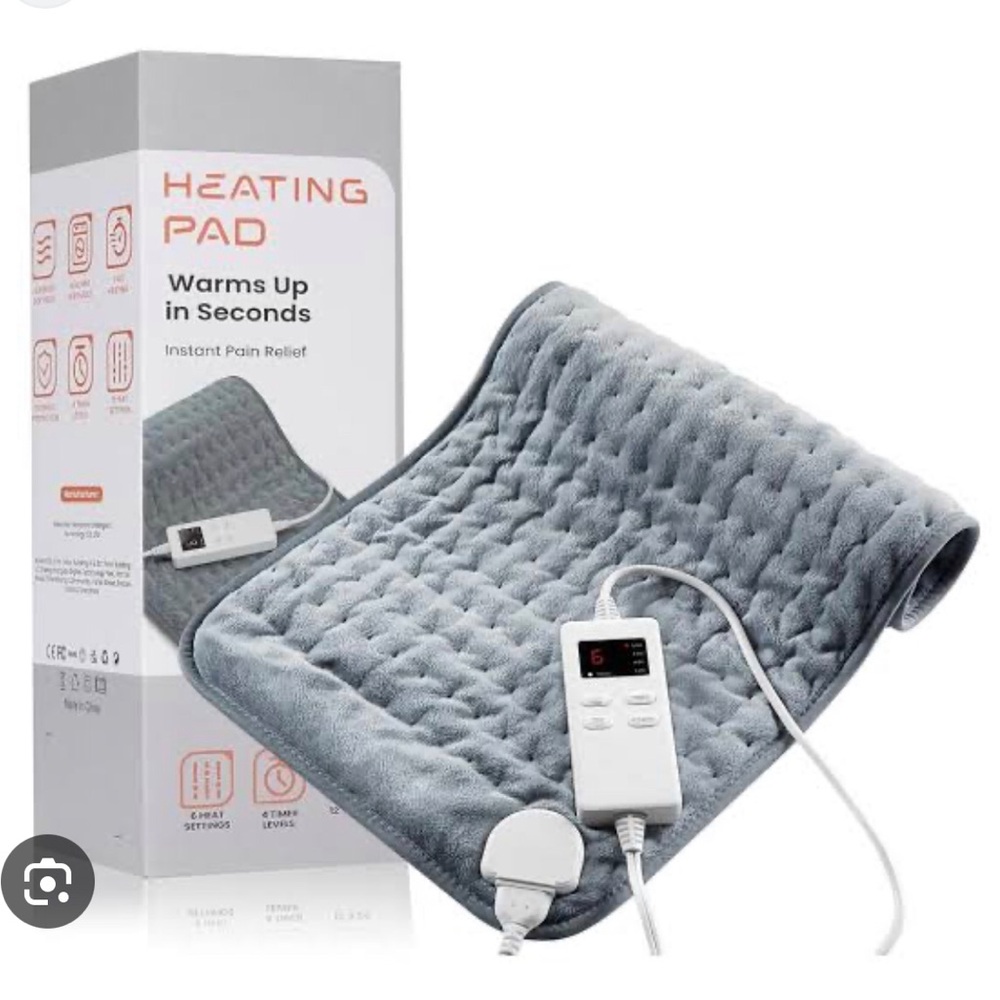 Gray Electric Heating Pad with Digital Controller - Soothing Heat Therapy